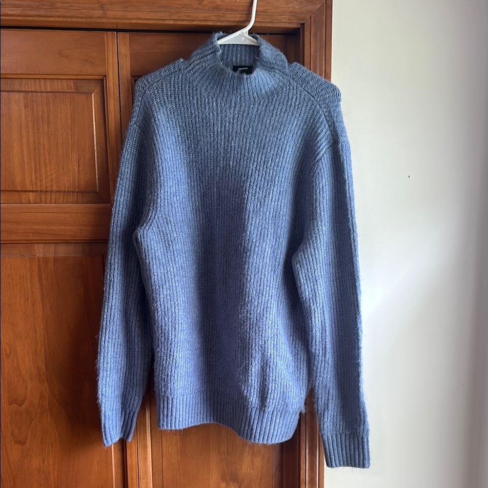 Express Blue Turtleneck Sweater for Men